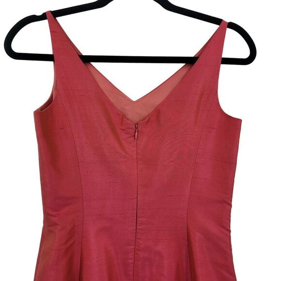 Ann Taylor Petites Iridescent Pink Silk Cocktail Dress 2P Sleeveless Tea Sheath - Picture 6 of 11